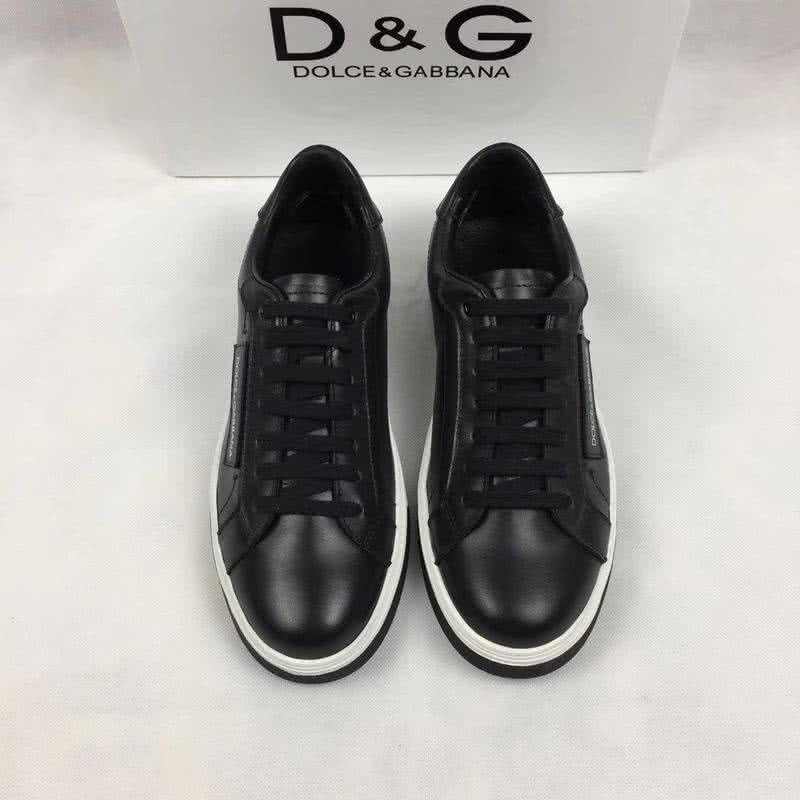 Dolce & Gabbana Sneakers Leather Black Upper White Sole Men 2