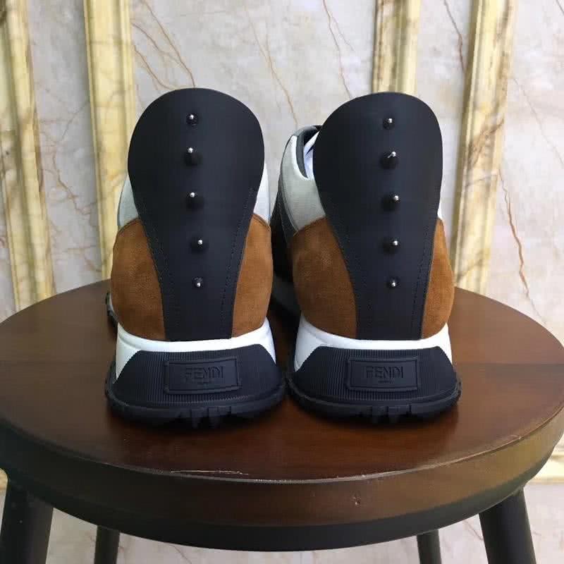 Fendi Sneakers Black Brown White Men 4