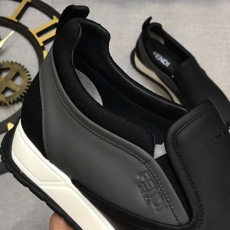 Fendi Sneakers Black White Sole Men 7