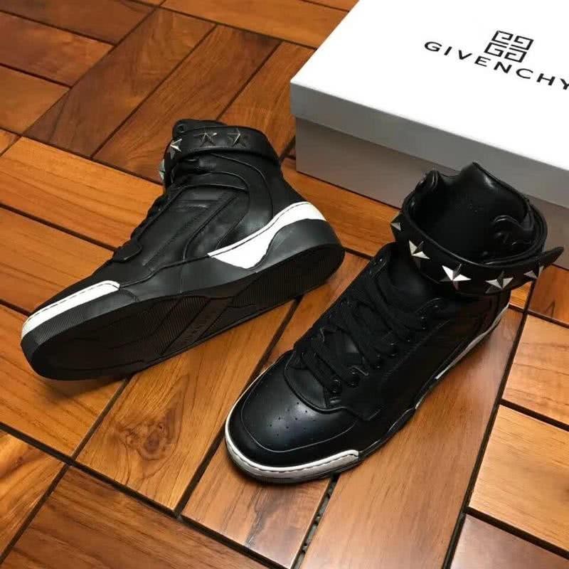 Givenchy Sneakers High Top Black Upper White Edge Men 4