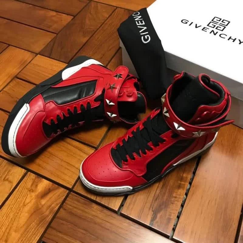 Givenchy Sneakers High Top Red Black White Men 4