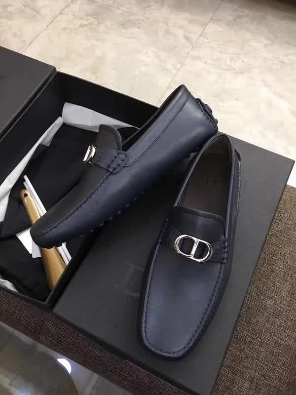 Dior Loafers Real Calf Leather Buckle All Black Men 4