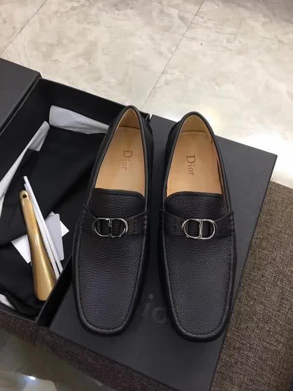 Dior Loafers Real Leather Buckle All Black Men 2