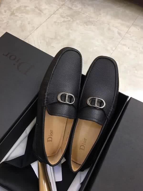 Dior Loafers Real Leather Buckle All Black Men 4
