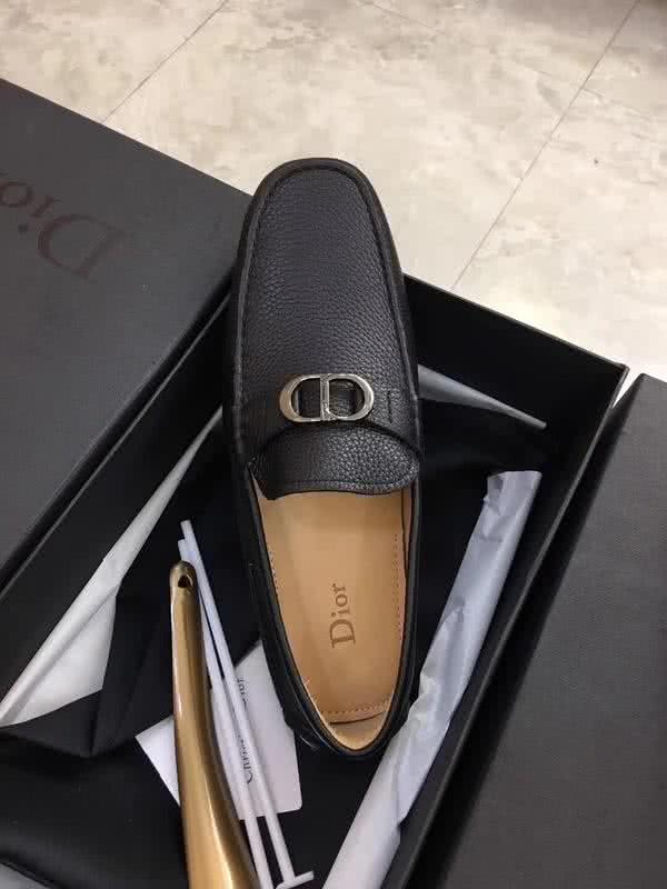 Dior Loafers Real Leather Buckle All Black Men 3