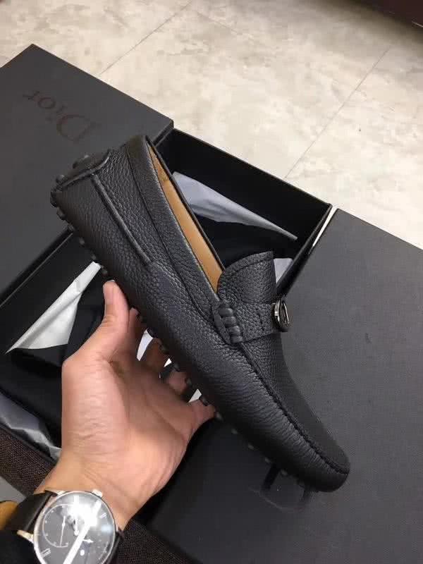 Dior Loafers Real Leather Buckle All Black Men 1