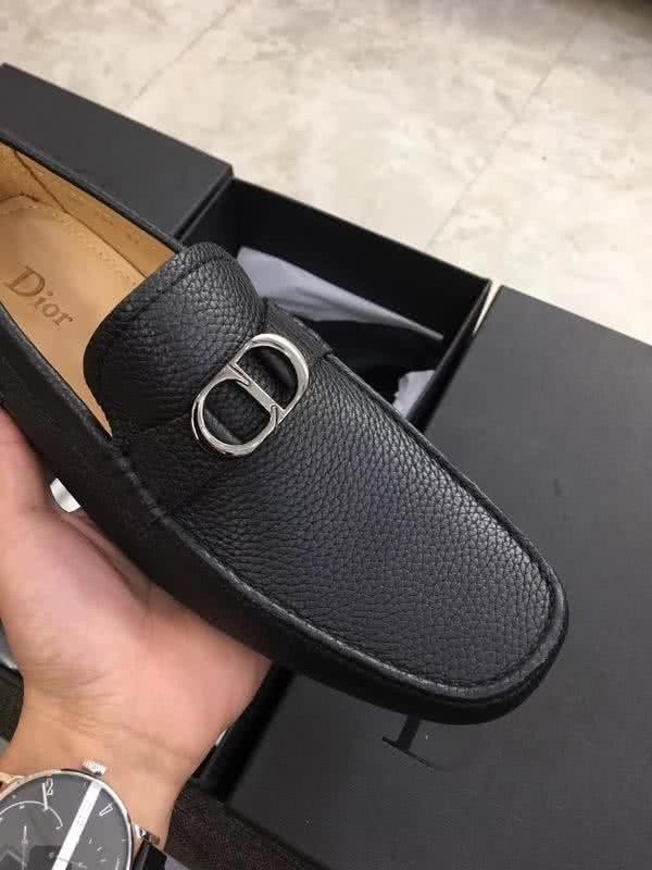Dior Loafers Real Leather Buckle All Black Men 5