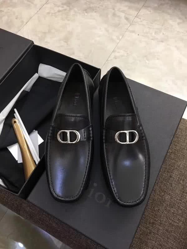 Dior Loafers Real Calf Leather Buckle All Black Men 2