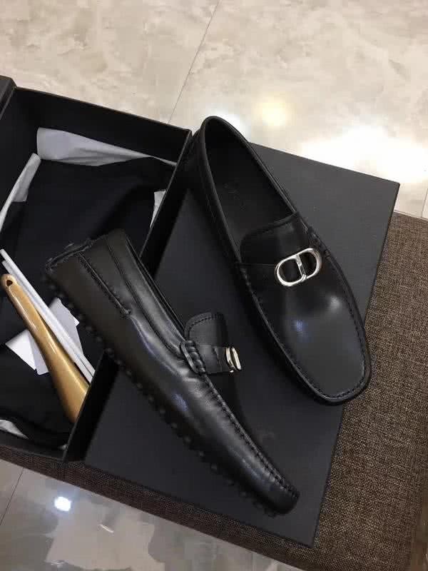 Dior Loafers Real Calf Leather Buckle All Black Men 1