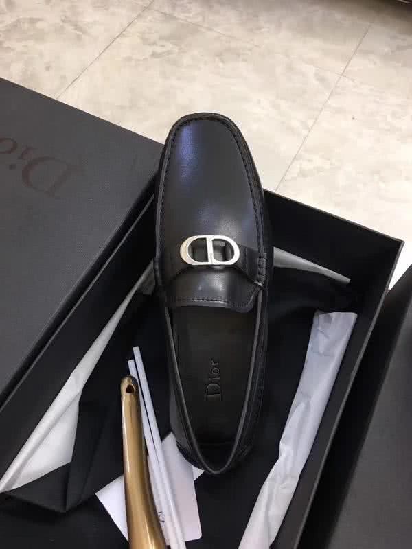 Dior Loafers Real Calf Leather Buckle All Black Men 3