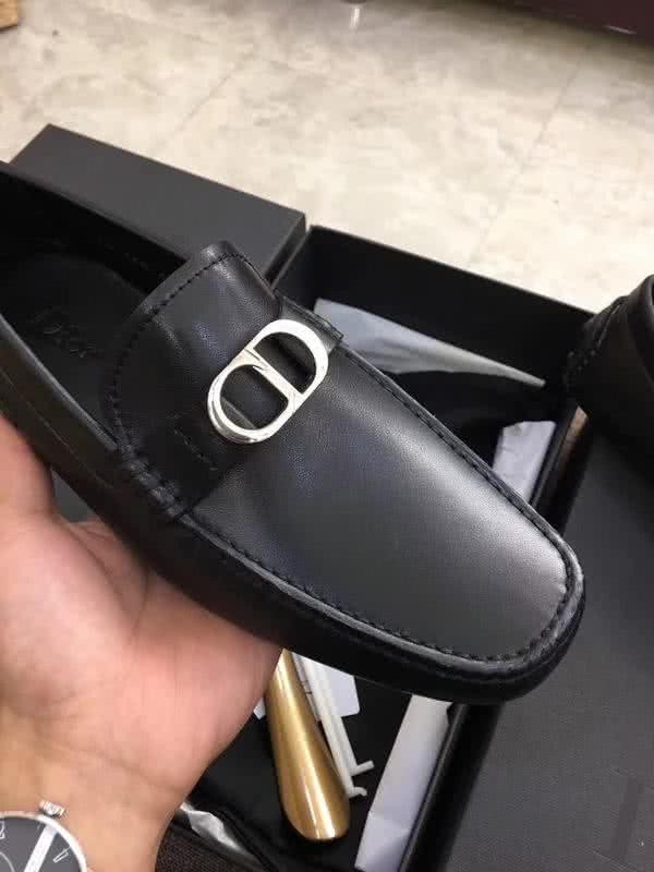 Dior Loafers Real Calf Leather Buckle All Black Men 5