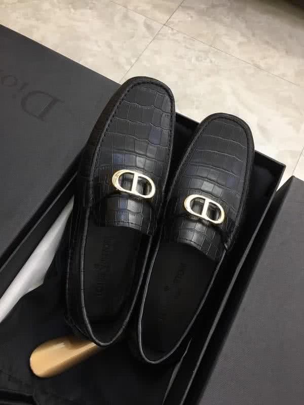 Dior Top Quality Cowhide Loafers Anti-slip Design Black Men 3