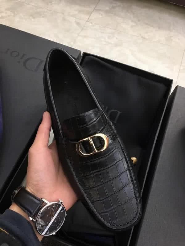 Dior Top Quality Cowhide Loafers Anti-slip Design Black Men 6