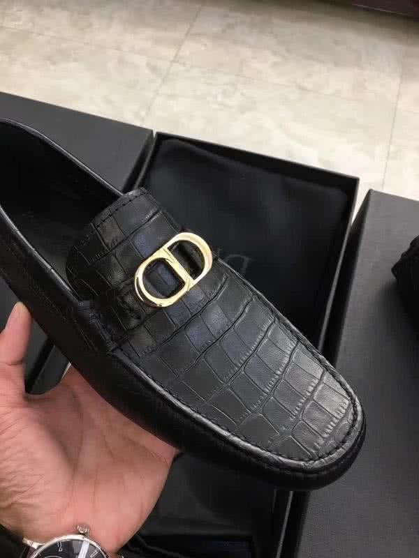 Dior Top Quality Cowhide Loafers Anti-slip Design Black Men 7
