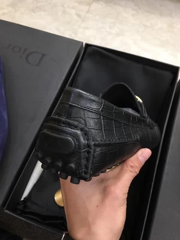 Dior Top Quality Cowhide Loafers Anti-slip Design Black Men 8