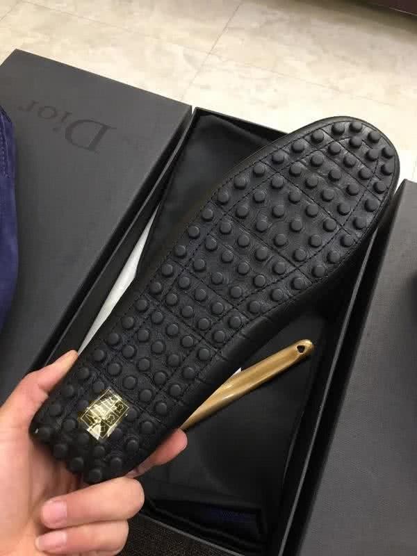 Dior Top Quality Cowhide Loafers Anti-slip Design Black Men 9