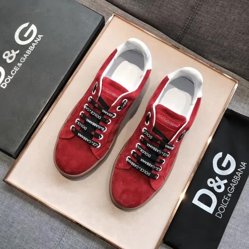 Dolce & Gabbana Sneakers Red Suede Rubber Sole Men 2