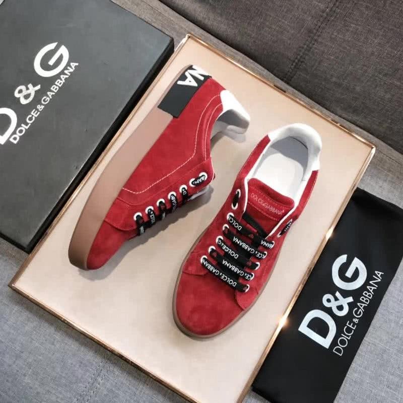 Dolce & Gabbana Sneakers Red Suede Rubber Sole Men 3