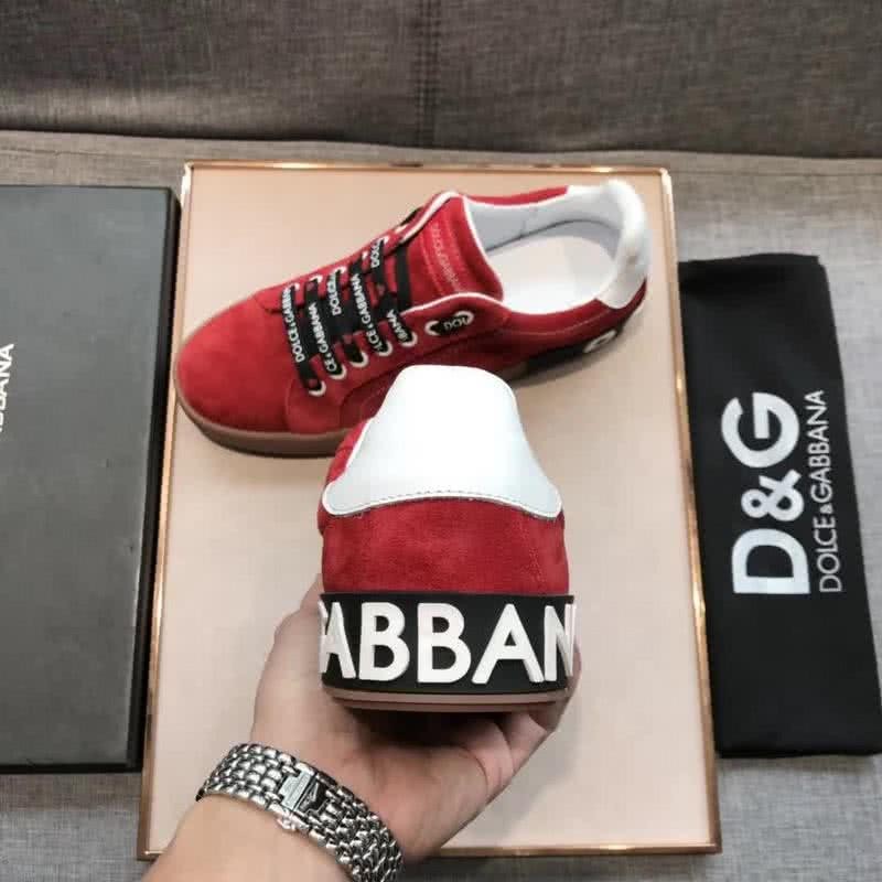Dolce & Gabbana Sneakers Red Suede Rubber Sole Men 8