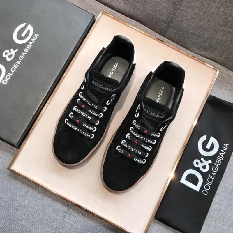 Dolce & Gabbana Sneakers Black Suede Rubber Sole Men 2