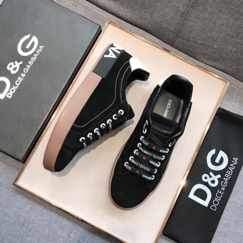 Dolce & Gabbana Sneakers Black Suede Rubber Sole Men 3