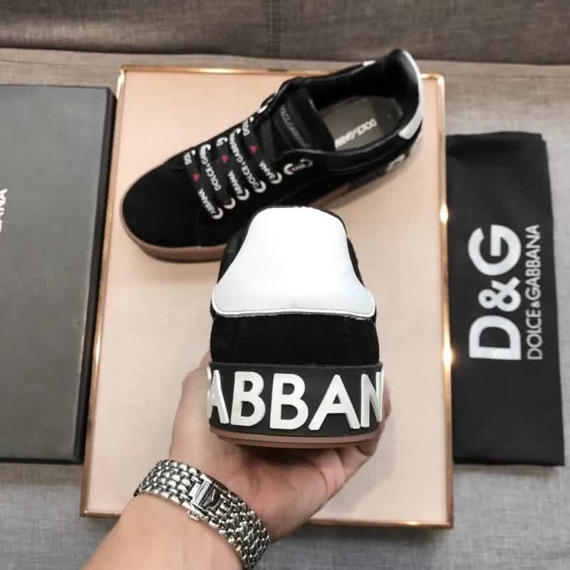 Dolce & Gabbana Sneakers Black Suede Rubber Sole Men 8