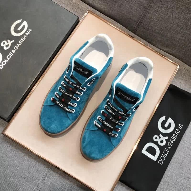 Dolce & Gabbana Sneakers Blue Suede Rubber Sole Men 3