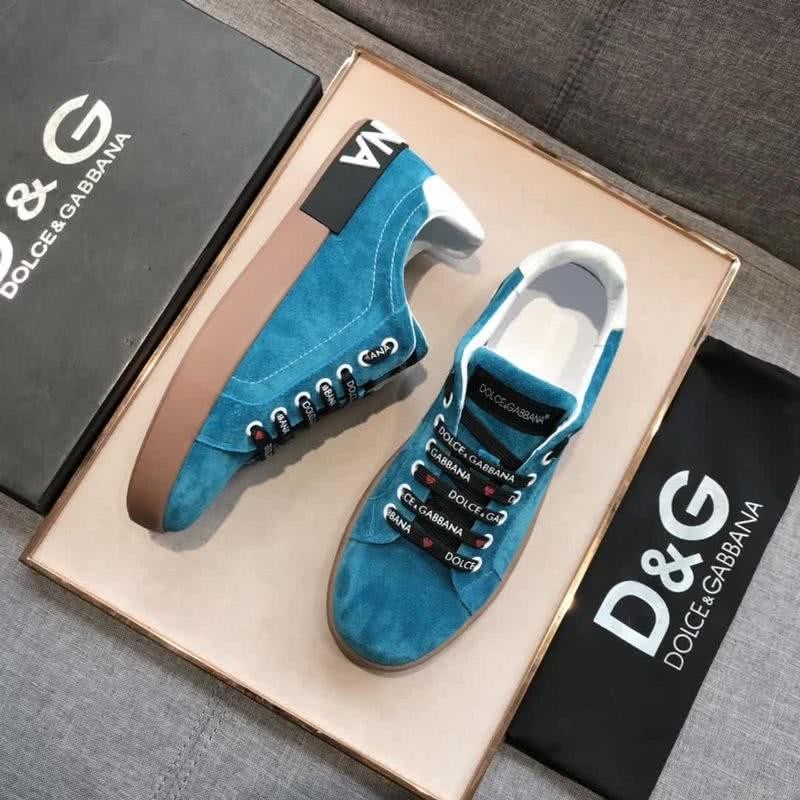 Dolce & Gabbana Sneakers Blue Suede Rubber Sole Men 2
