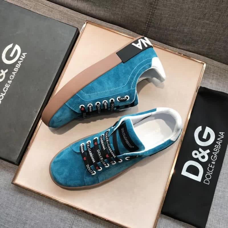 Dolce & Gabbana Sneakers Blue Suede Rubber Sole Men 4
