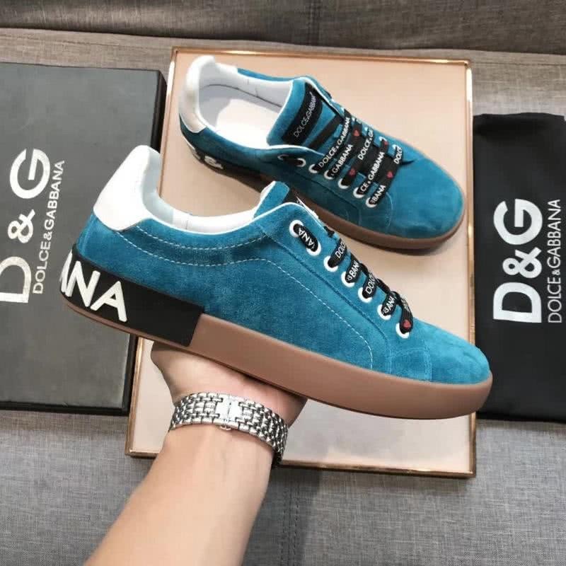 Dolce & Gabbana Sneakers Blue Suede Rubber Sole Men 6
