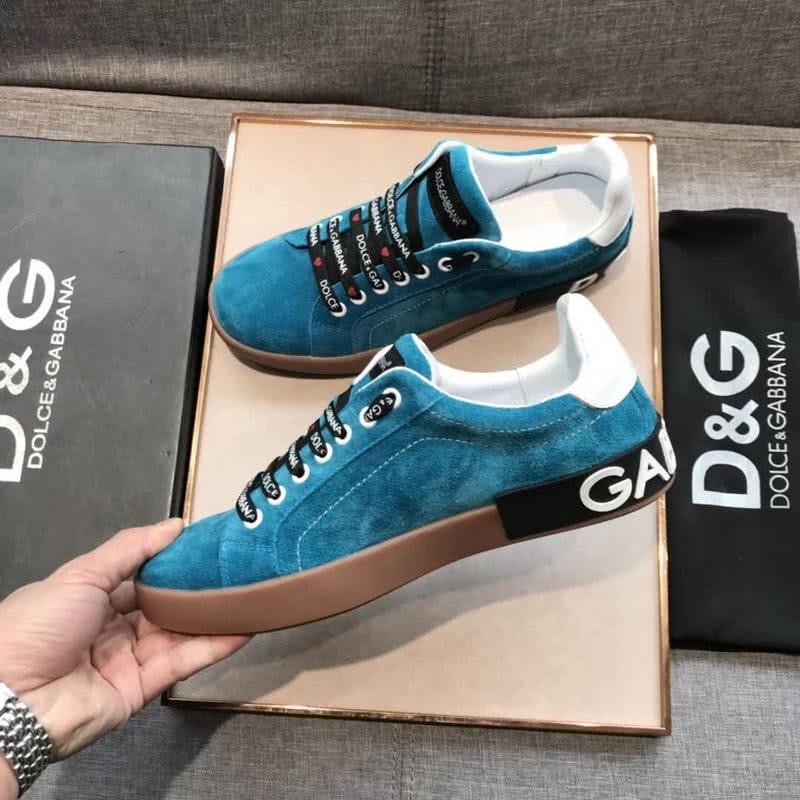Dolce & Gabbana Sneakers Blue Suede Rubber Sole Men 7