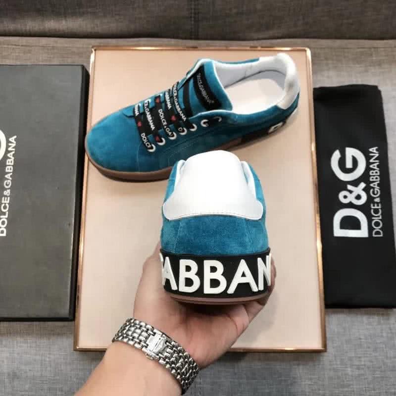Dolce & Gabbana Sneakers Blue Suede Rubber Sole Men 8