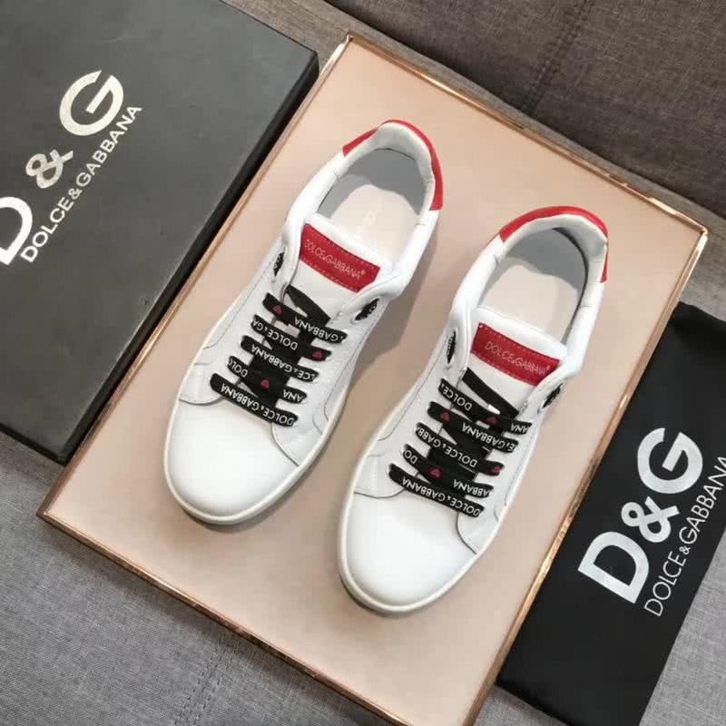 Dolce & Gabbana Sneakers Leather White And Red Men 2