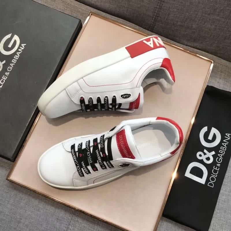 Dolce & Gabbana Sneakers Leather White And Red Men 4