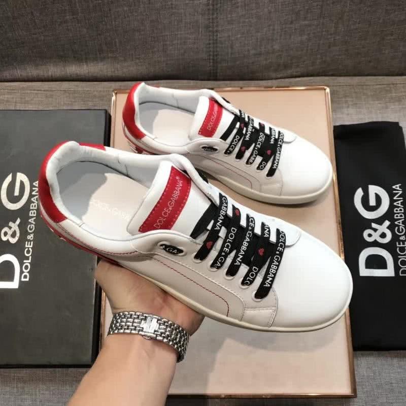 Dolce & Gabbana Sneakers Leather White And Red Men 6