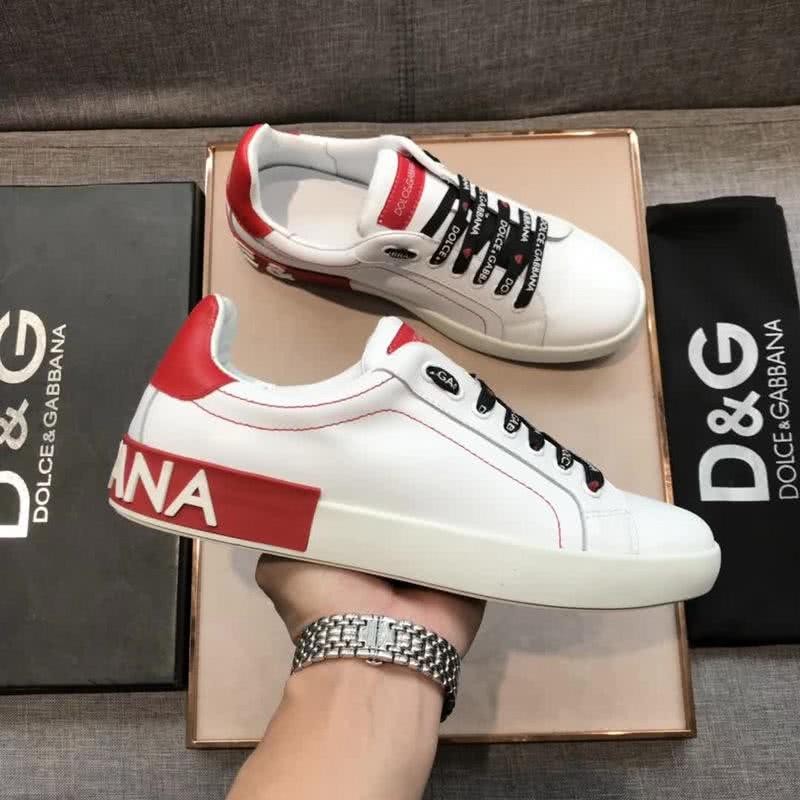 Dolce & Gabbana Sneakers Leather White And Red Men 5