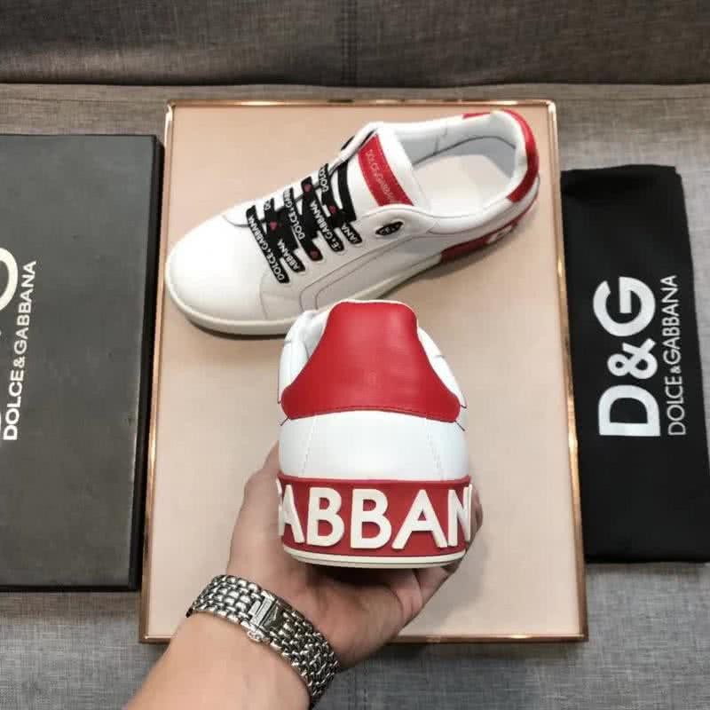 Dolce & Gabbana Sneakers Leather White And Red Men 8