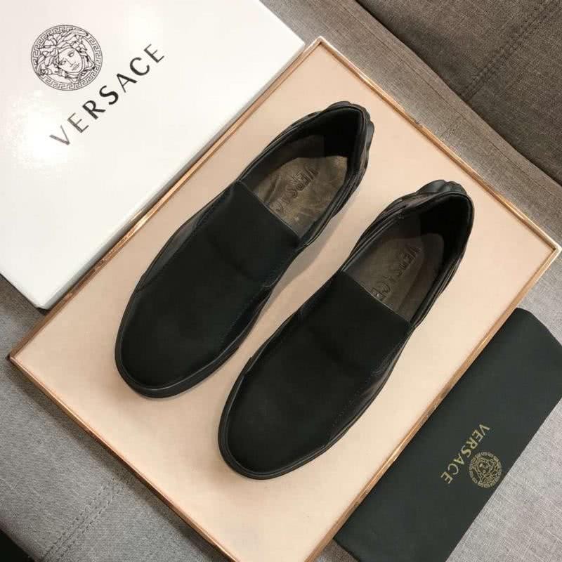 Versace Latest Cowhide Loafers Pure Black Men 2
