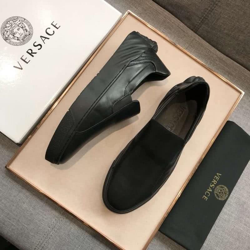 Versace Latest Cowhide Loafers Pure Black Men 3