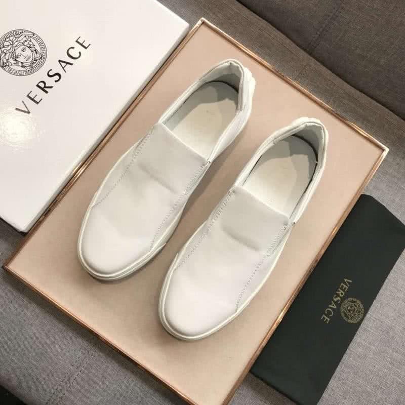 Versace Latest Cowhide Loafers Pure White Men 2