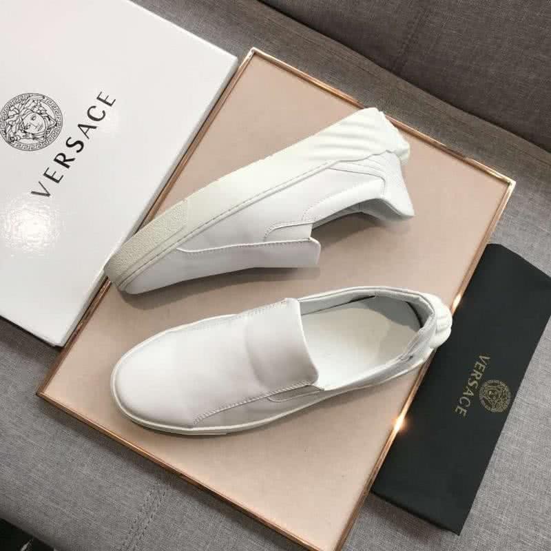 Versace Latest Cowhide Loafers Pure White Men 4