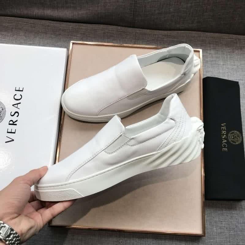 Versace Latest Cowhide Loafers Pure White Men 7