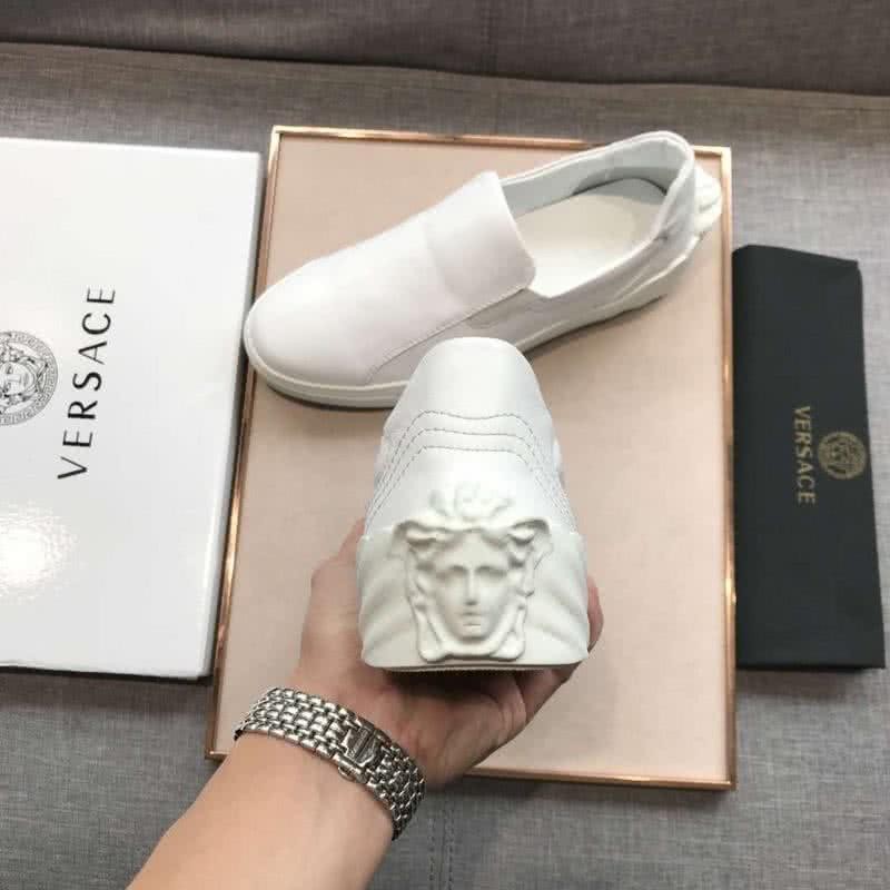 Versace Latest Cowhide Loafers Pure White Men 8