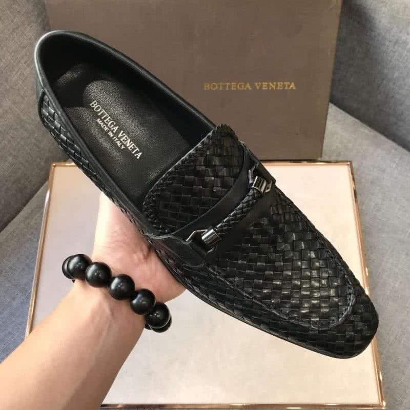 Bottega Veneta Quality Cowhide Loafers Woven Black Men 3