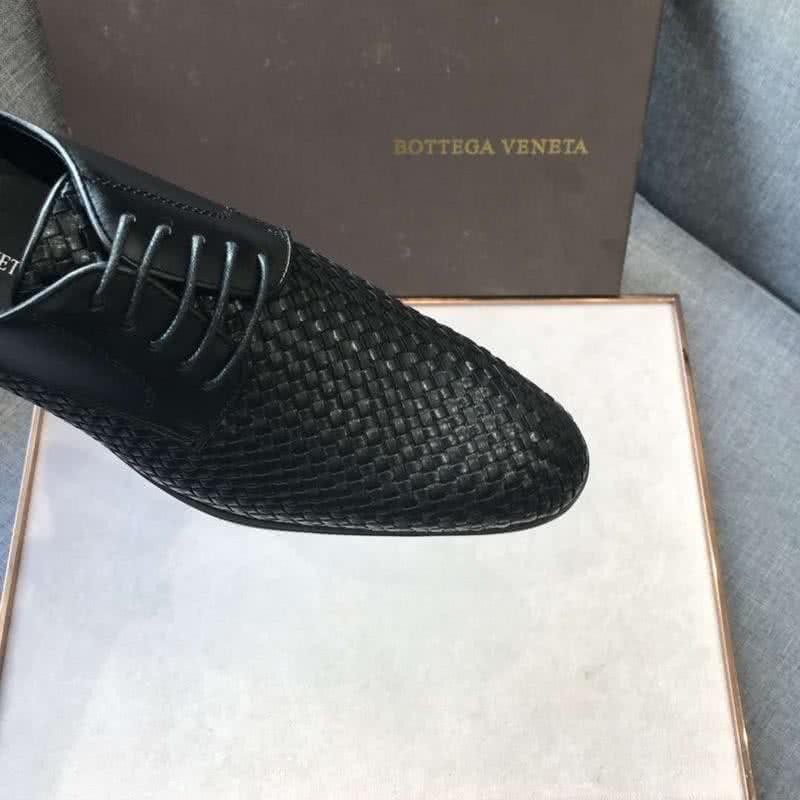 Bottega Veneta New Cowhide Loafers Woven Simple Black Men 3