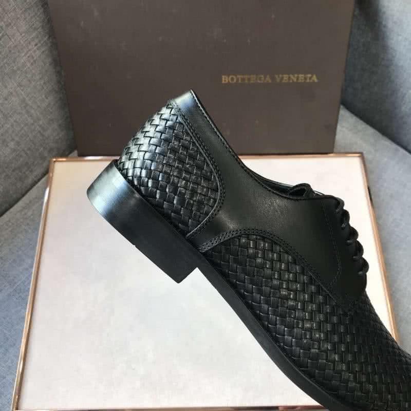 Bottega Veneta New Cowhide Loafers Woven Simple Black Men 4