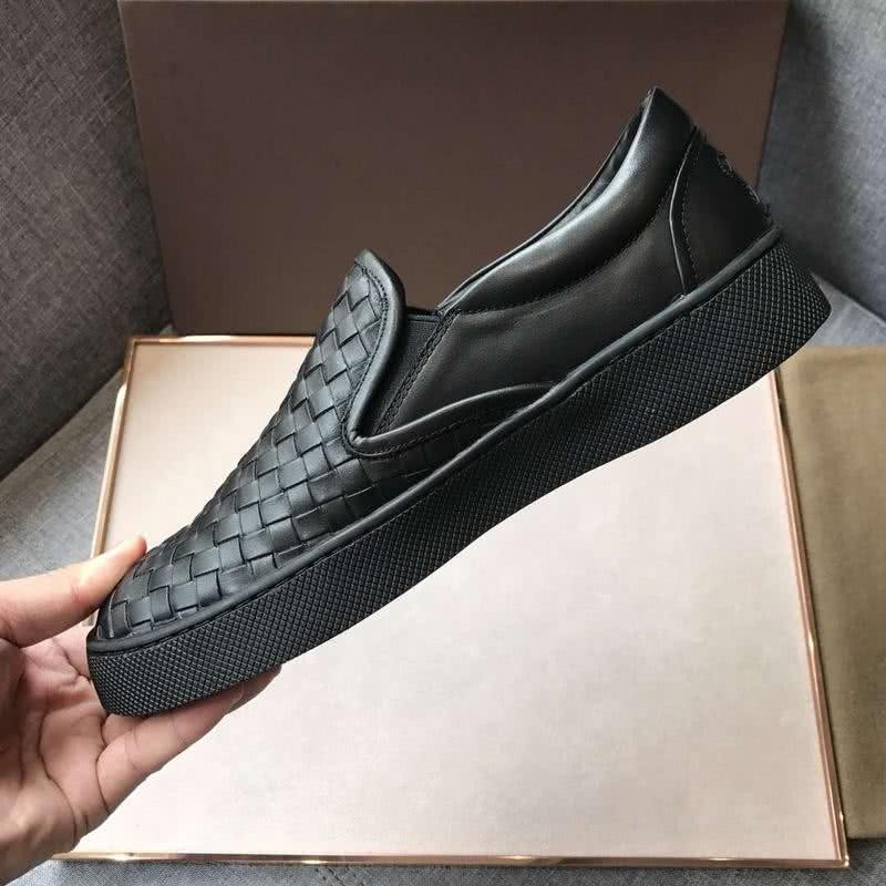 Bottega Veneta Latest Woven Loafers Cowhide Simple Black Men 7