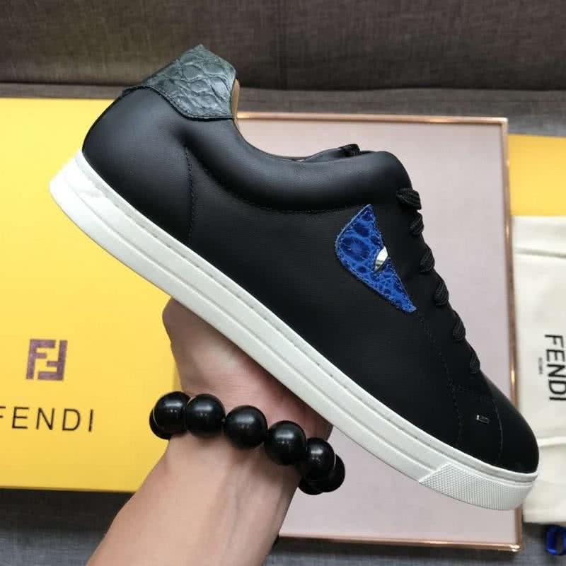 Fendi Sneakers Monster Black Blue Upper White Sole Men 4