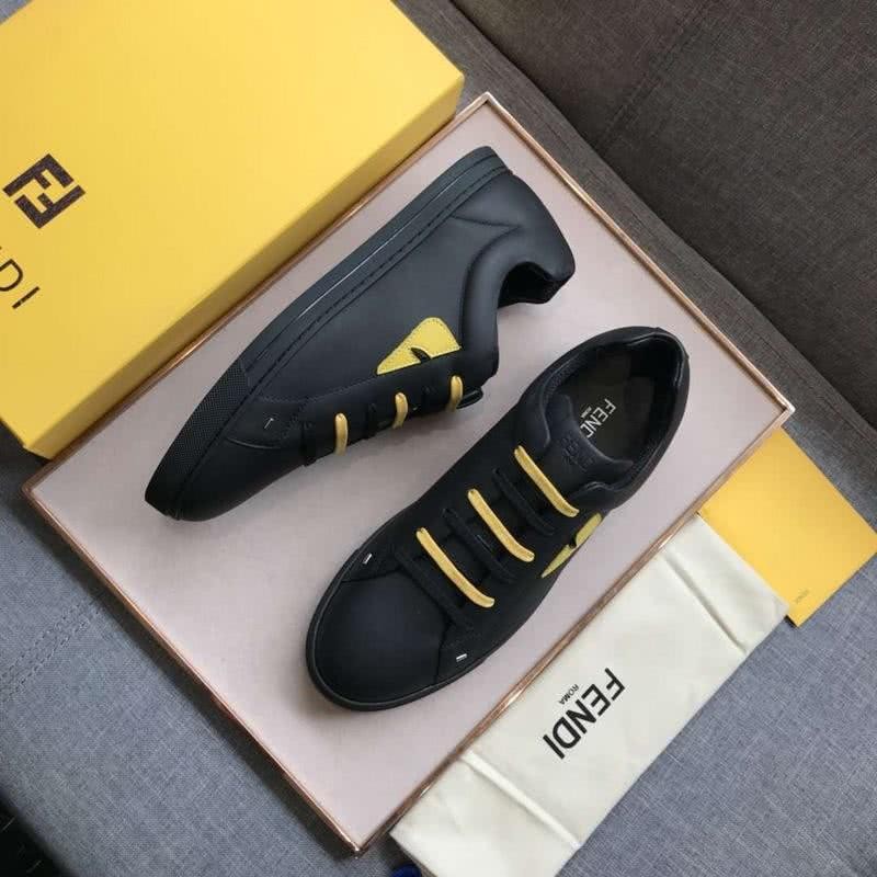 Fendi Sneakers Yellow Shoelaces Black And Yellow Men 2