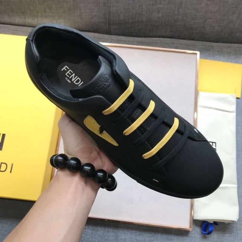 Fendi Sneakers Yellow Shoelaces Black And Yellow Men 3